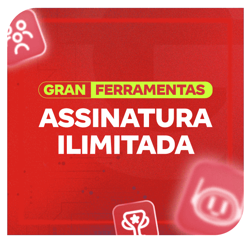 Gran Ferramentas - Assinatura Ilimitada em fundo vermelho